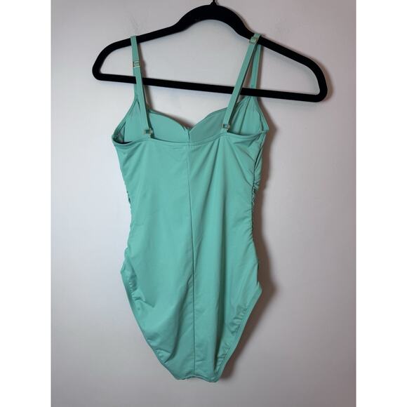 La Blanca Island Goddess One-Piece Swimsuit Calypso Blue Sz 8 NEW $84 MSRP - Picture 6 of 16